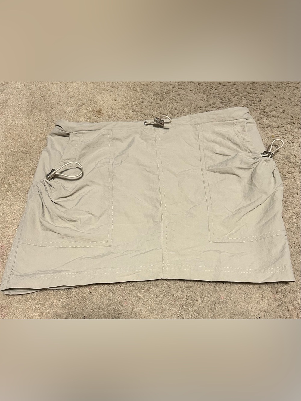 Hot Topic Beige/Taupe Cotton Mini Skirt